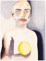 "Self-Portrait with Lemon Heart" (2008) by Francesco Clemente