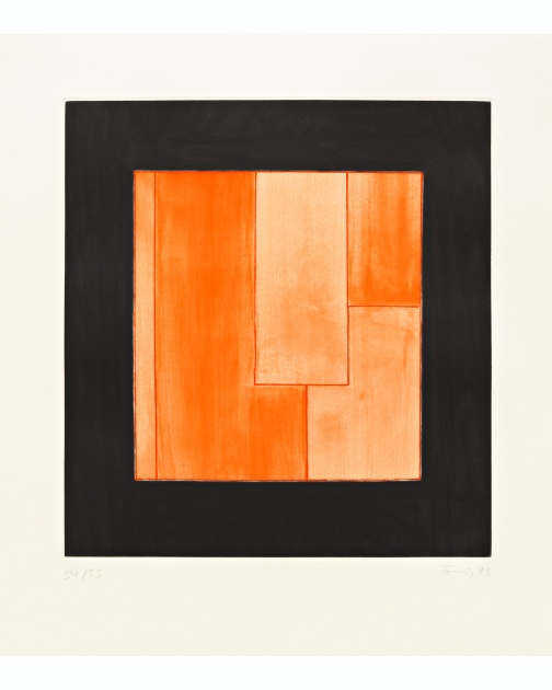 "Untitled (Orange/black)" (1993) by Günther Förg