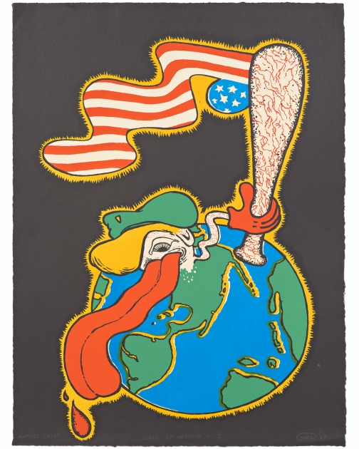 "World of America, No. 2" by Peter Saul