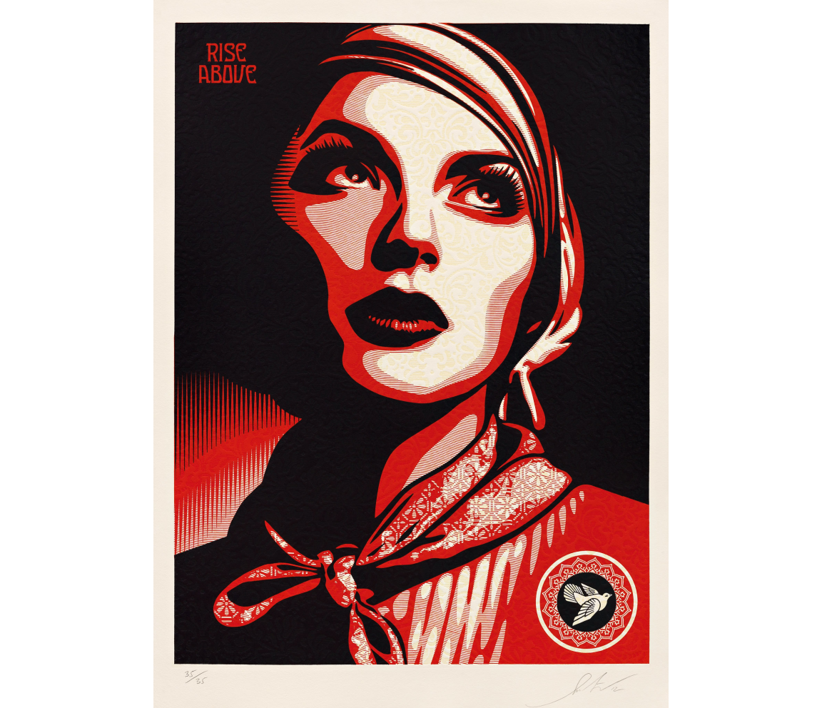 "Rise Above Rebel" (2012) by Shepard Fairey