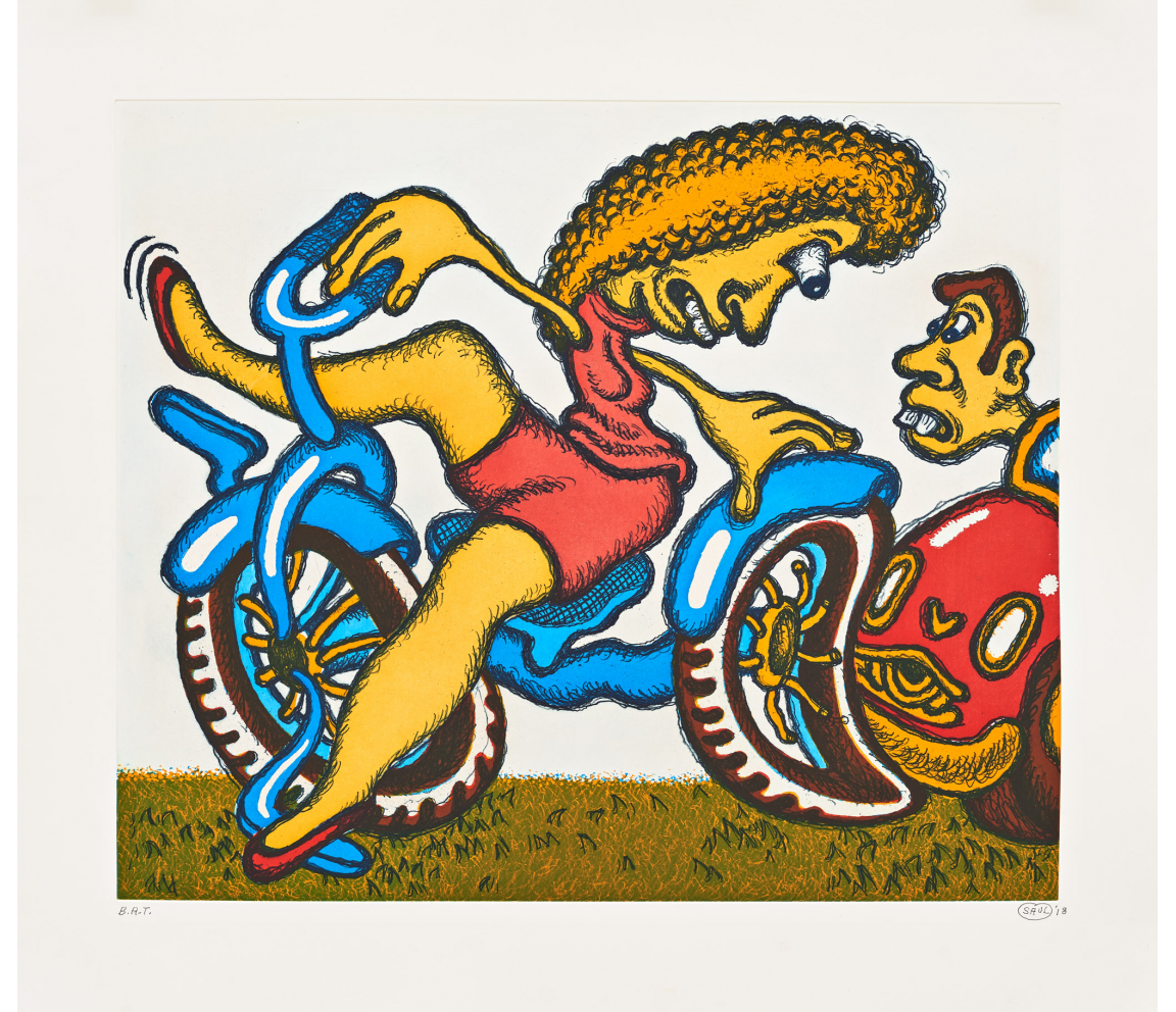 "Collision" (2018) by Peter Saul