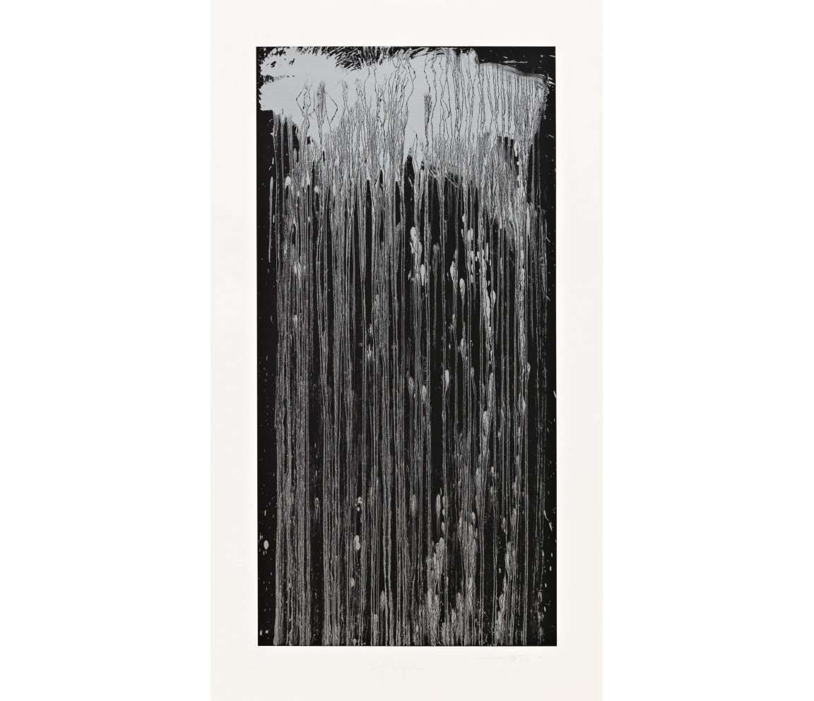 "Wolf Waterfall" (2001) by Pat Steir