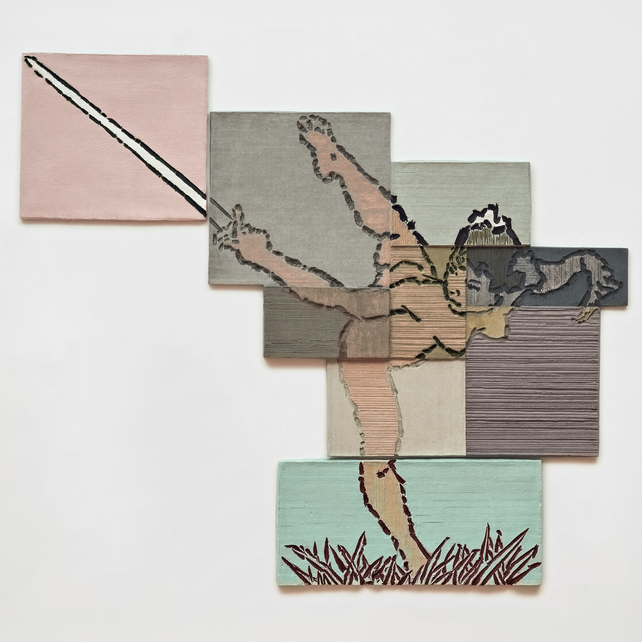 Example of cast handmade paper: Li Songsong "Swordsmanship (III)"