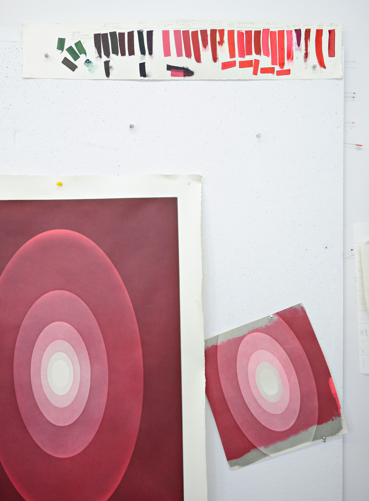 Aquatint etching and ink tests