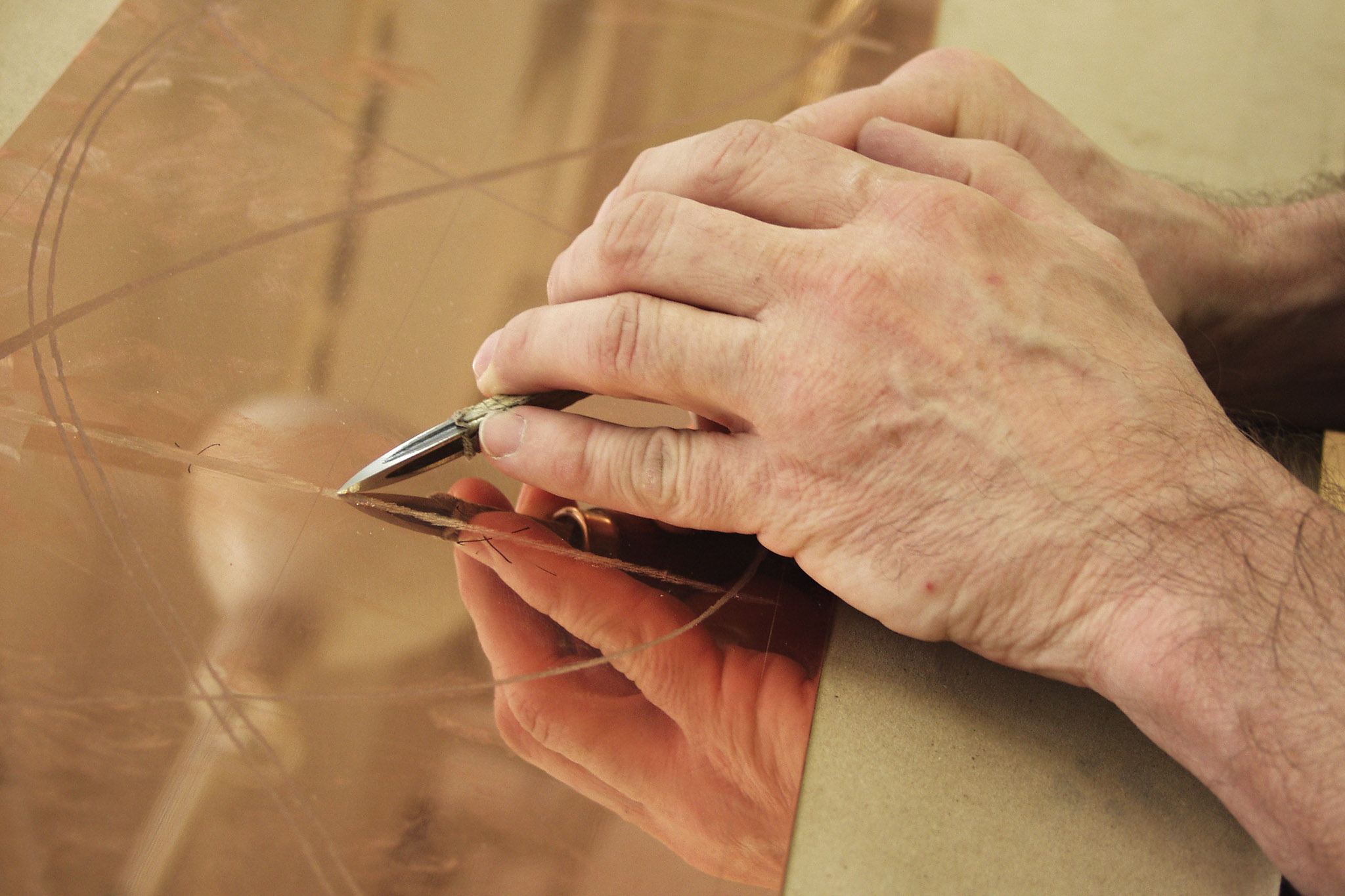 Working an etching plate, 2004