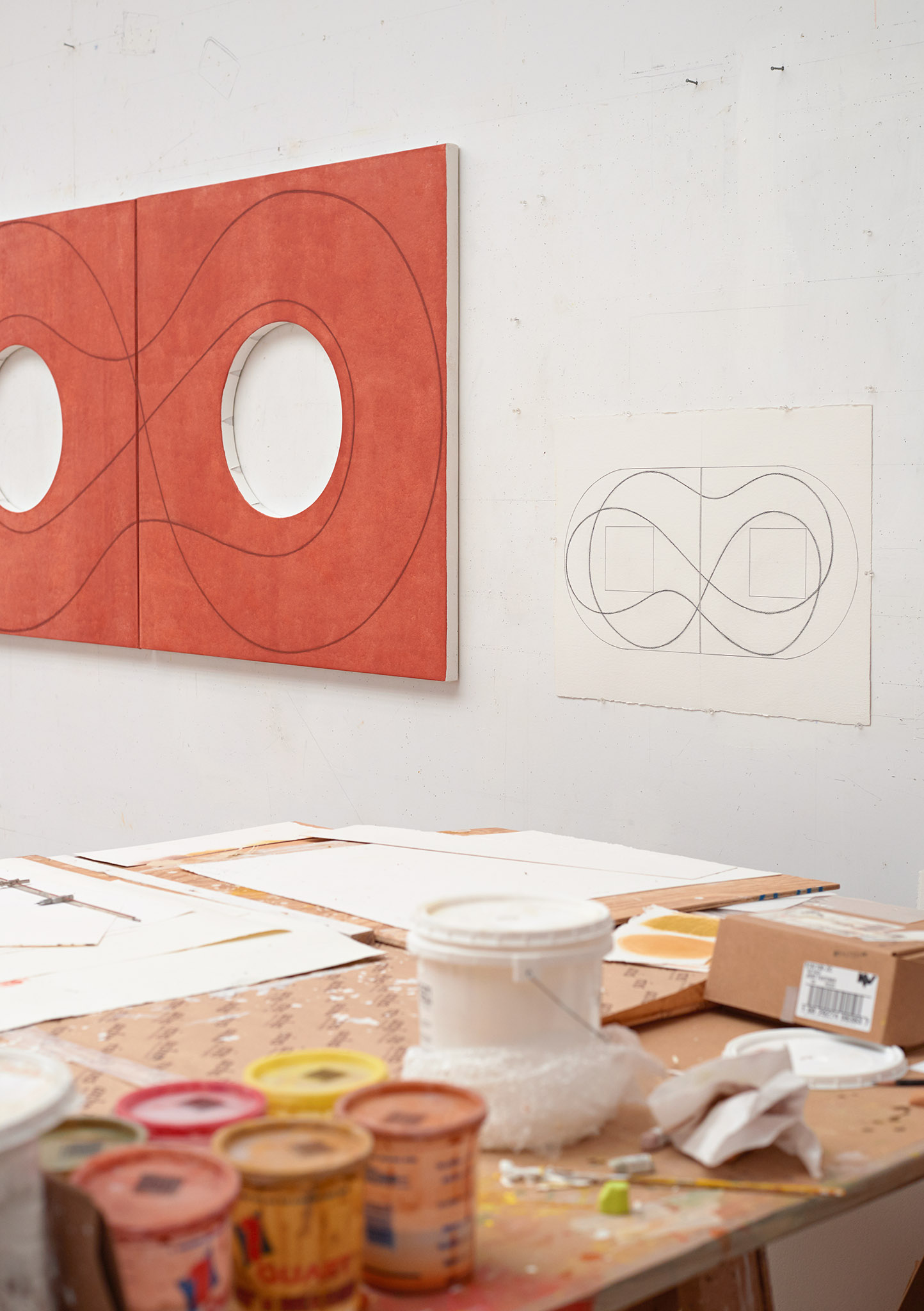 Robert Mangold's studio, 2015