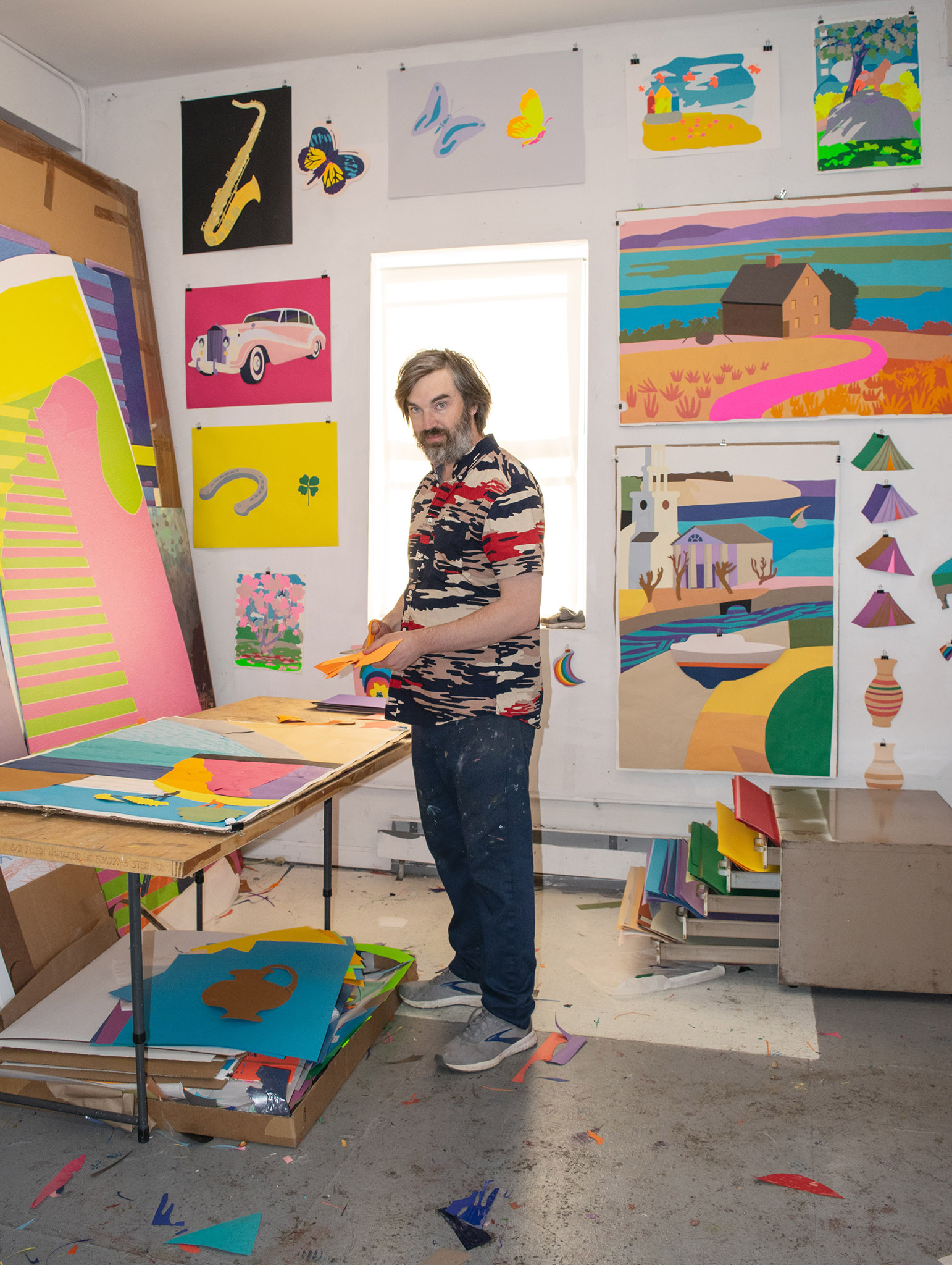 Daniel Heidkamp in his studio, 2020.