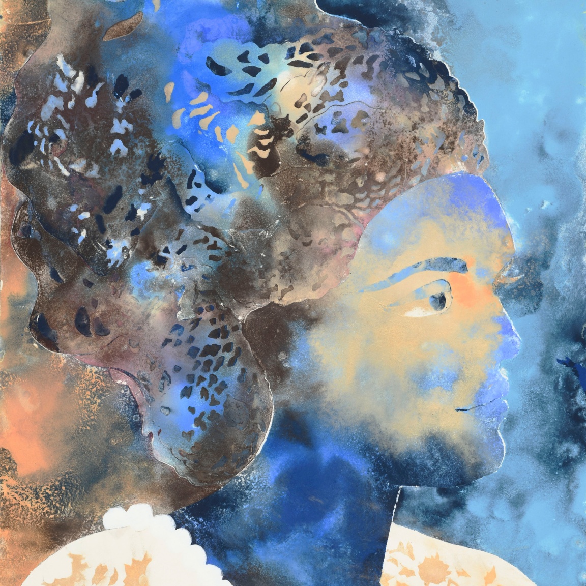 Detail of "Liquid Light" (2025) by Shahzia Sikander