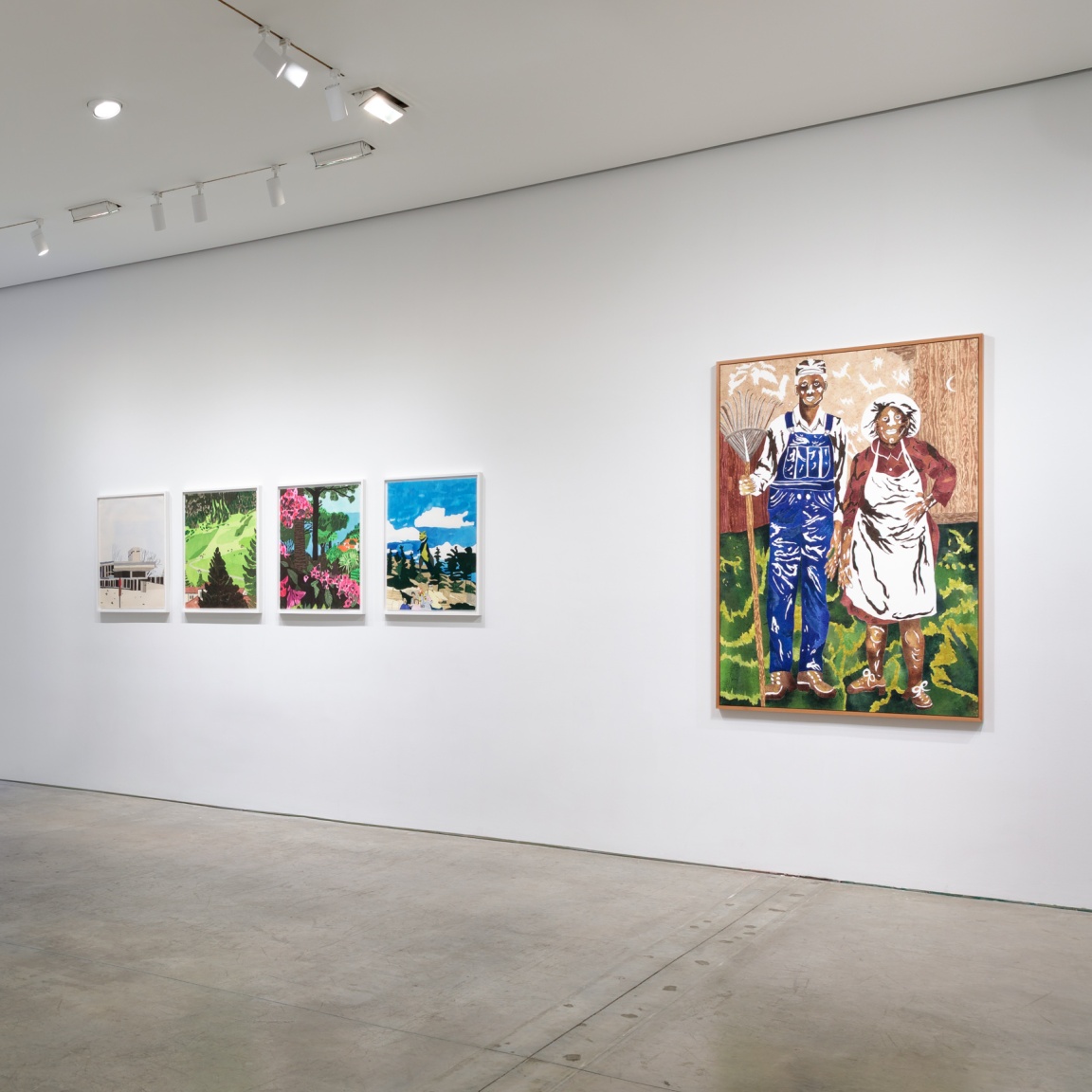 Installation view: Winter Selections (Shahzia Sikander, Jonas Wood, Chase Hall)
