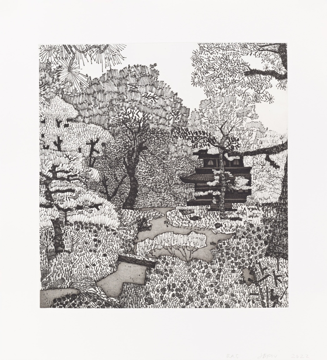"Japanese Landscape" (2022) by Jonas Wood