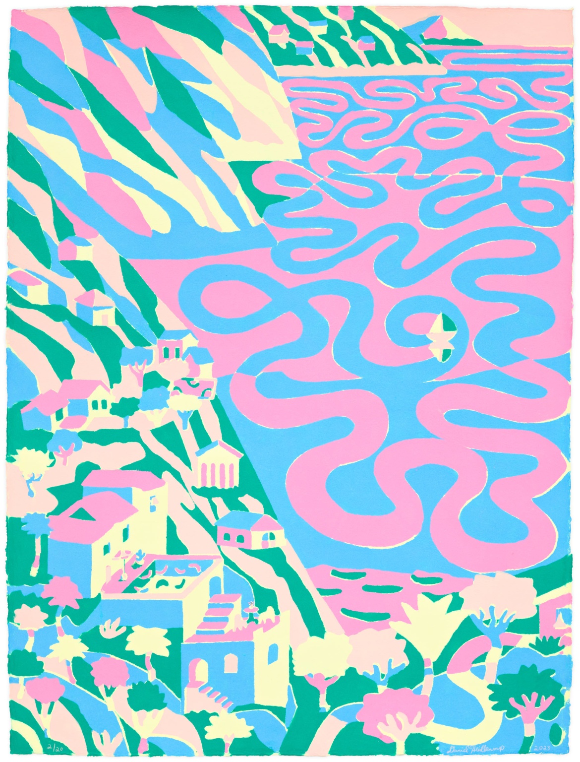 "Pink Swirl" (2023) by Daniel Heidkamp 