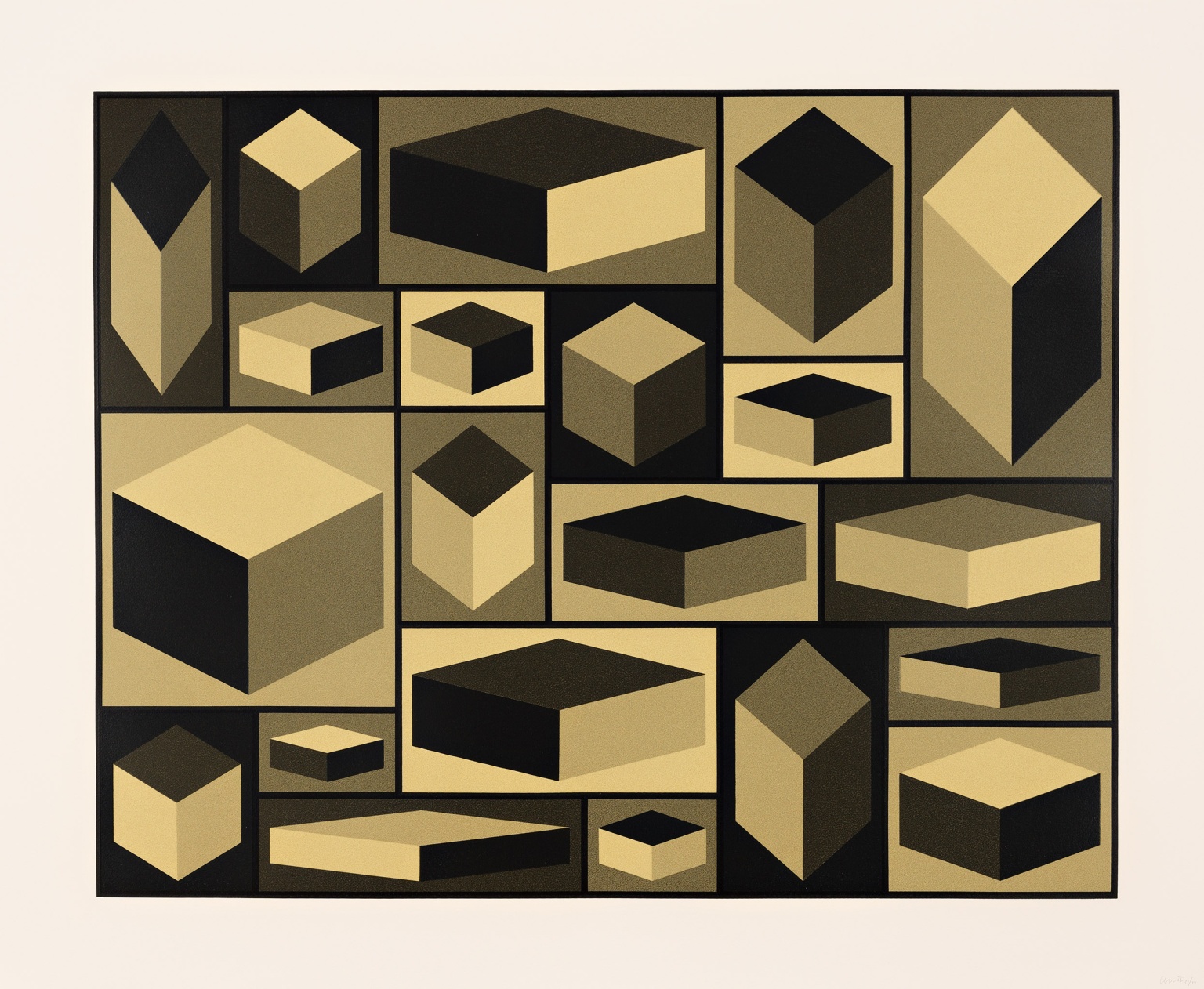 Distorted Cubes (A) | Pace Prints