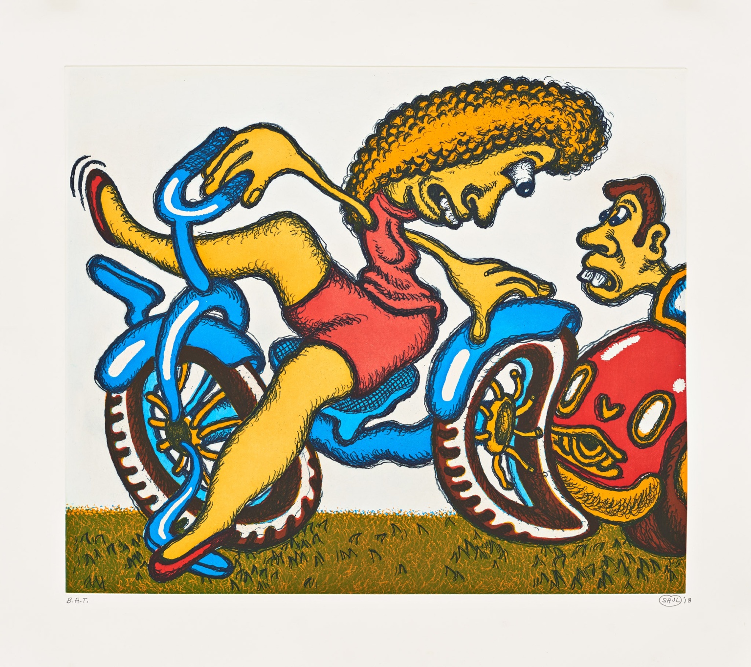 "Collision" (2018) by Peter Saul