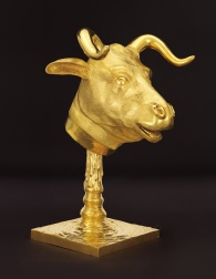 "Circle of Animals/Zodiac Heads: Gold (Ox)" (2010) by Ai Weiwei