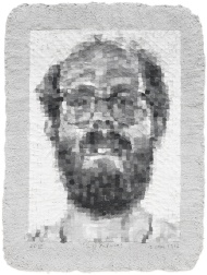 "Self-Portrait Manipulated" (1982) by Chuck Close