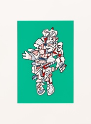 "Protestator (Green)" (1973) by Jean Dubuffet