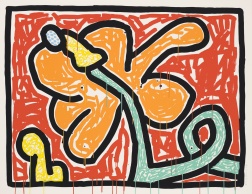 "Flowers" (1990) by Keith Haring
