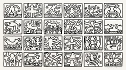 "Retrospect" (1989) by Keith Haring