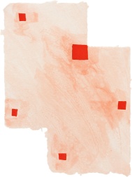 "Kiss" (1990) by Mary Heilmann