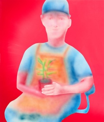 "Justin with Plant" (2023) by Austin Lee