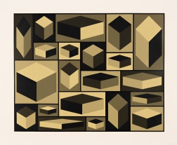 "Distorted Cubes (A)" (2001) by Sol LeWitt