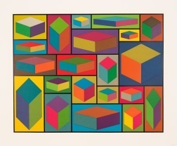 "Distorted Cubes (B)" (2001) by Sol LeWitt