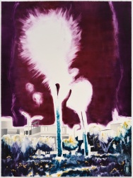"The glowing palms at Sierra Bayamon (version 1)" (2026) by Gamaliel Rodríguez