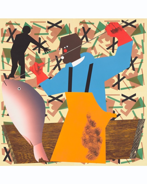 "Captain F.M." (2022) by Nina Chanel Abney