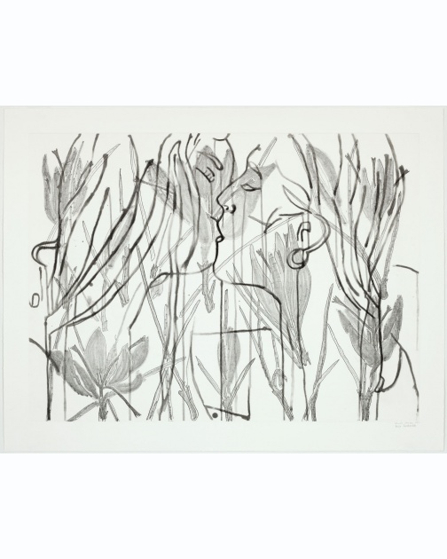 "Harvest Kiss (In Winter)" (2008) by Ghada Amer and Reza Farkhondeh