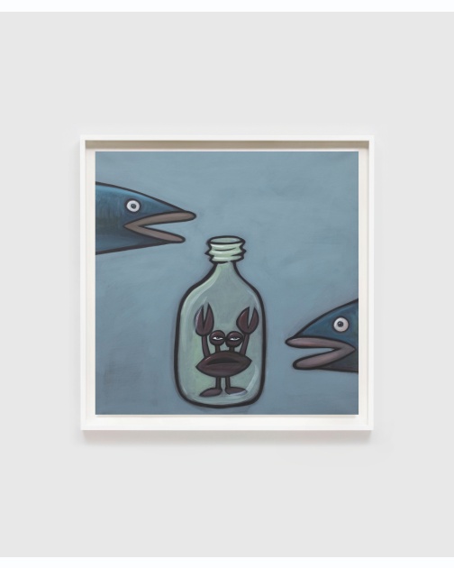 "Untitled (crab in a bottle)" (2025) by Yusuke Hanai