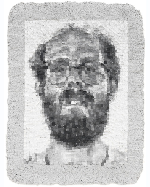 "Self-Portrait Manipulated" (1982) by Chuck Close
