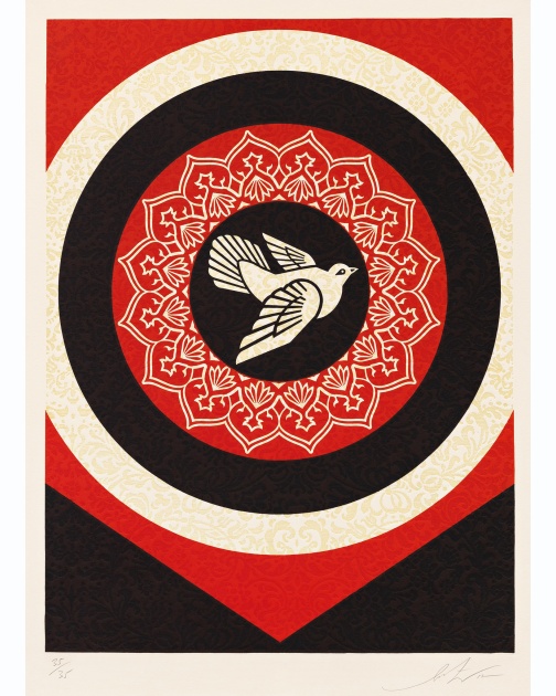 "Dove Target Black" (2012) by Shepard Fairey