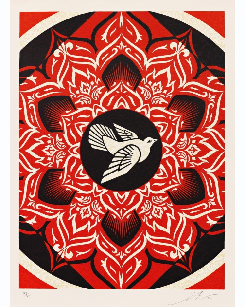 "Lotus Target Black" (2012) by Shepard Fairey
