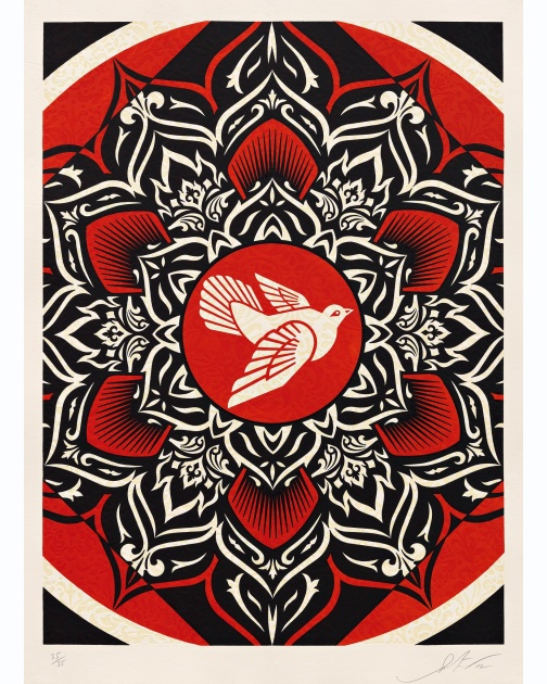 "Lotus Target Black" (2012) by Shepard Fairey