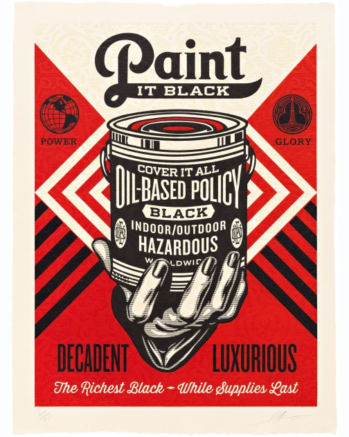"Paint it Black (Hand)" (2015) by Shepard Fairey