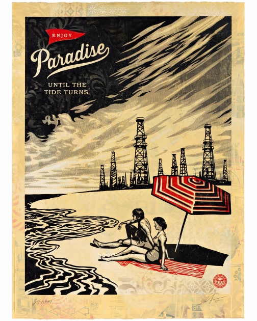 "Paradise Turns, HPM" (2015) by Shepard Fairey