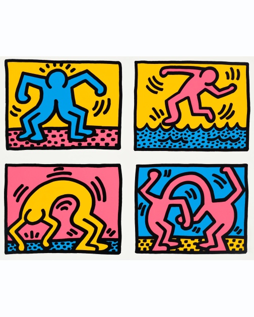 "Pop Shop Quad II" (1988) by Keith Haring