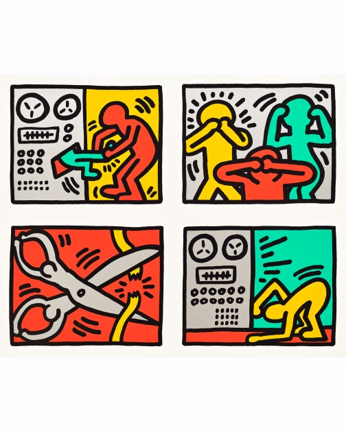 "Pop Shop Quad III" (1989) by Keith Haring