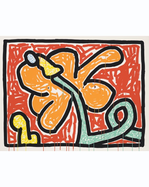 "Flowers" (1990) by Keith Haring