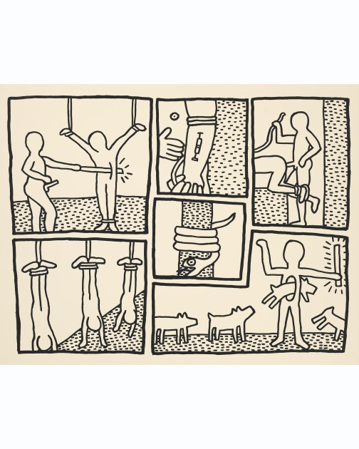 "The Blueprint Drawing (5)" (1990) by Keith Haring