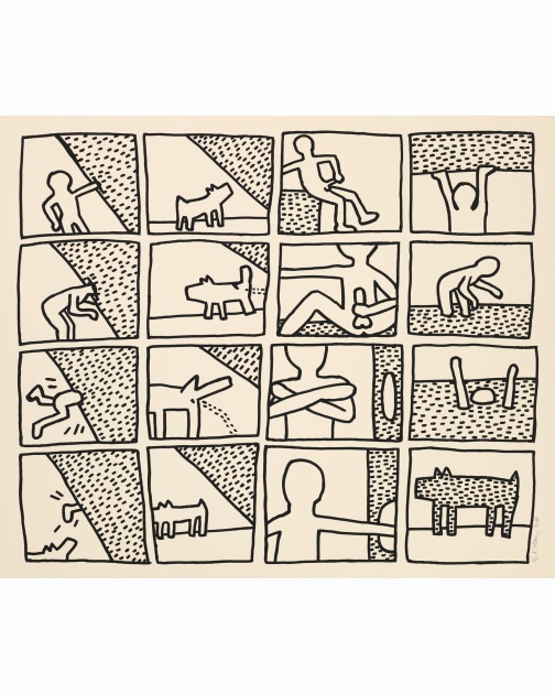 "The Blueprint Drawing (11)" (1990) by Keith Haring