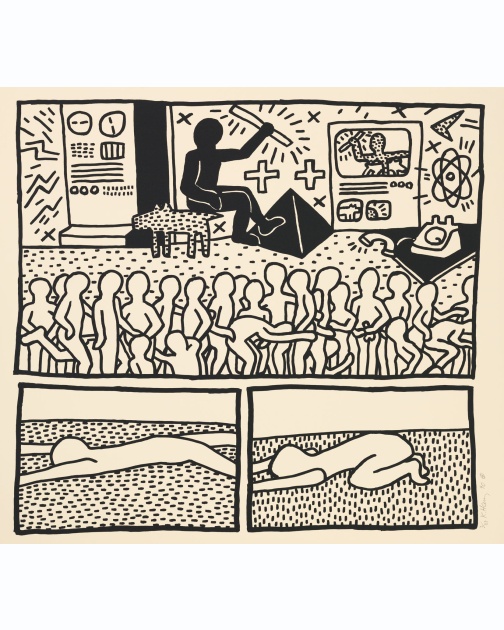 "The Blueprint Drawing (15)" (1990) by Keith Haring