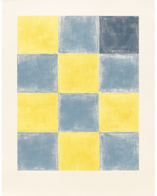 "Untitled (Blue/yellow squares)" (1993) by Günther Förg