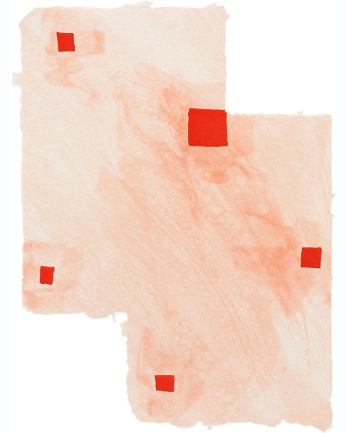 "Kiss" (1990) by Mary Heilmann