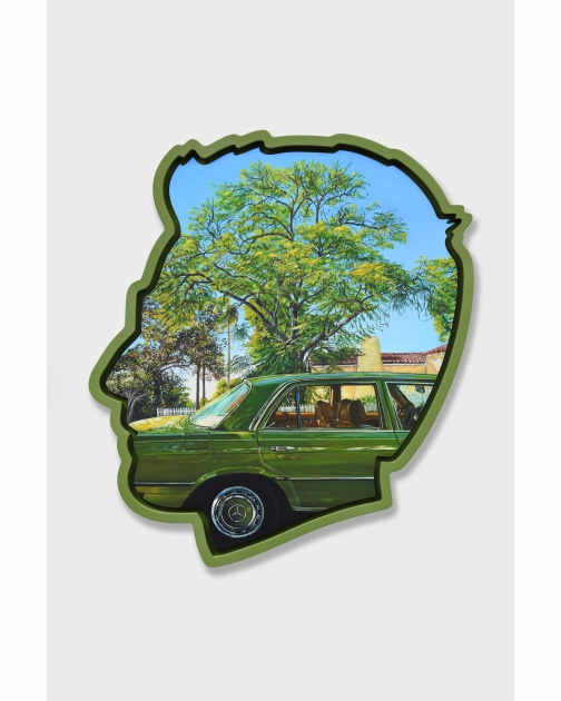 "Self Portrait (Vintage Car)" (2026) by Alex Israel