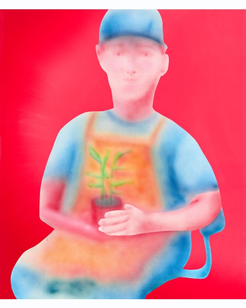 "Justin with Plant" (2023) by Austin Lee