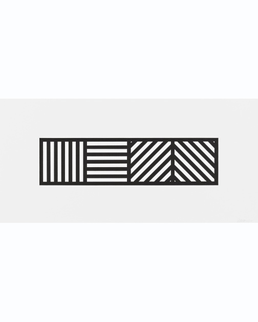 "Lines in Four Directions, Black/White" (2004) by Sol LeWitt