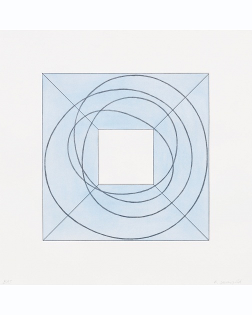 "Framed Square with Open Center B" (2013) by Robert Mangold 