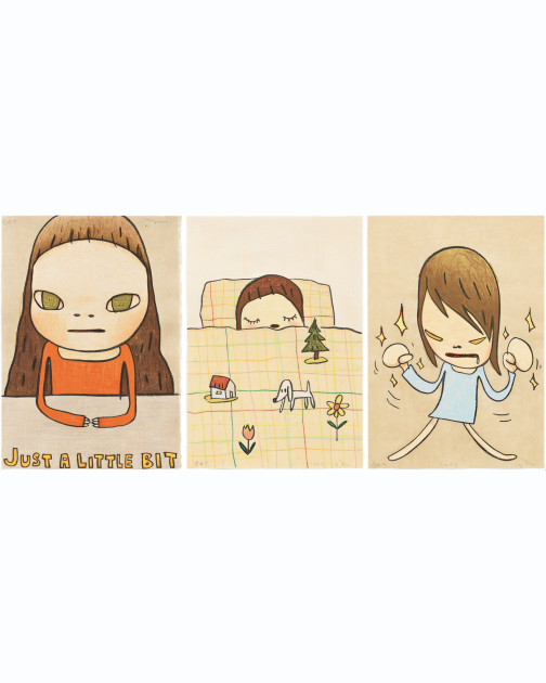 "Just a Little Bit, Dream Time, and Fight" (2013) by Yoshitomo Nara