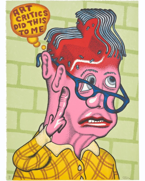 "Self Portrait with Haircut " (2003) by Peter Saul